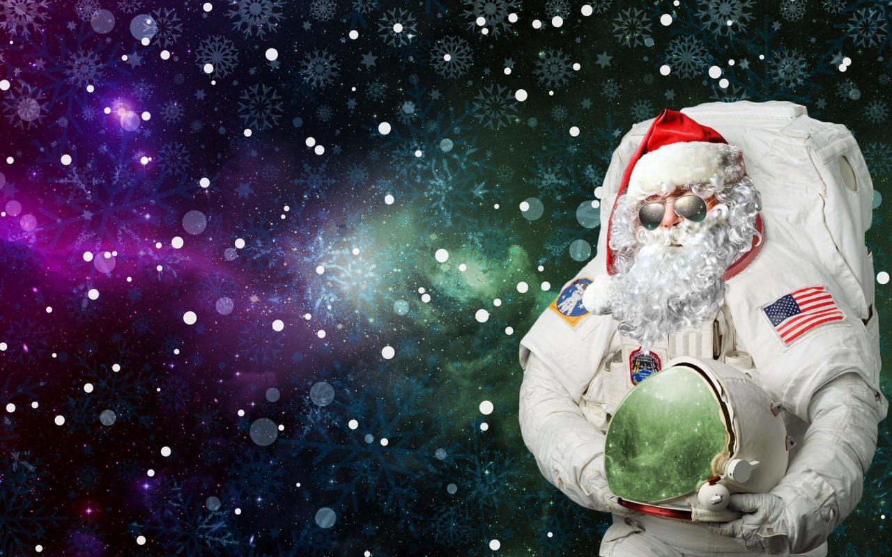 Astro Santa Wallpaper for Desktop 1280x800