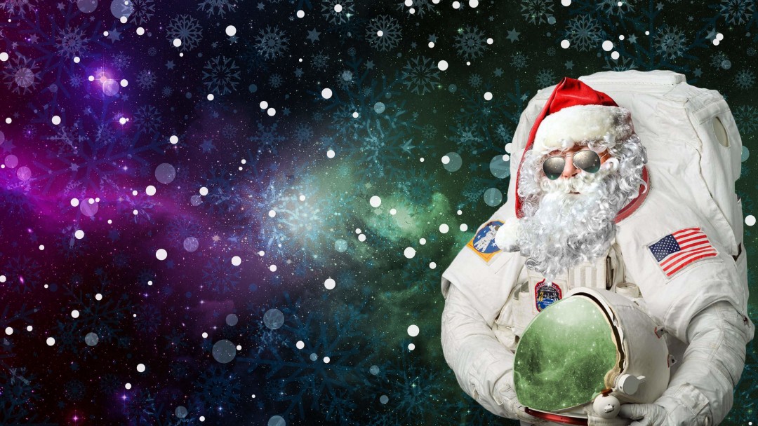 Astro Santa Wallpaper for Social Media Google Plus Cover