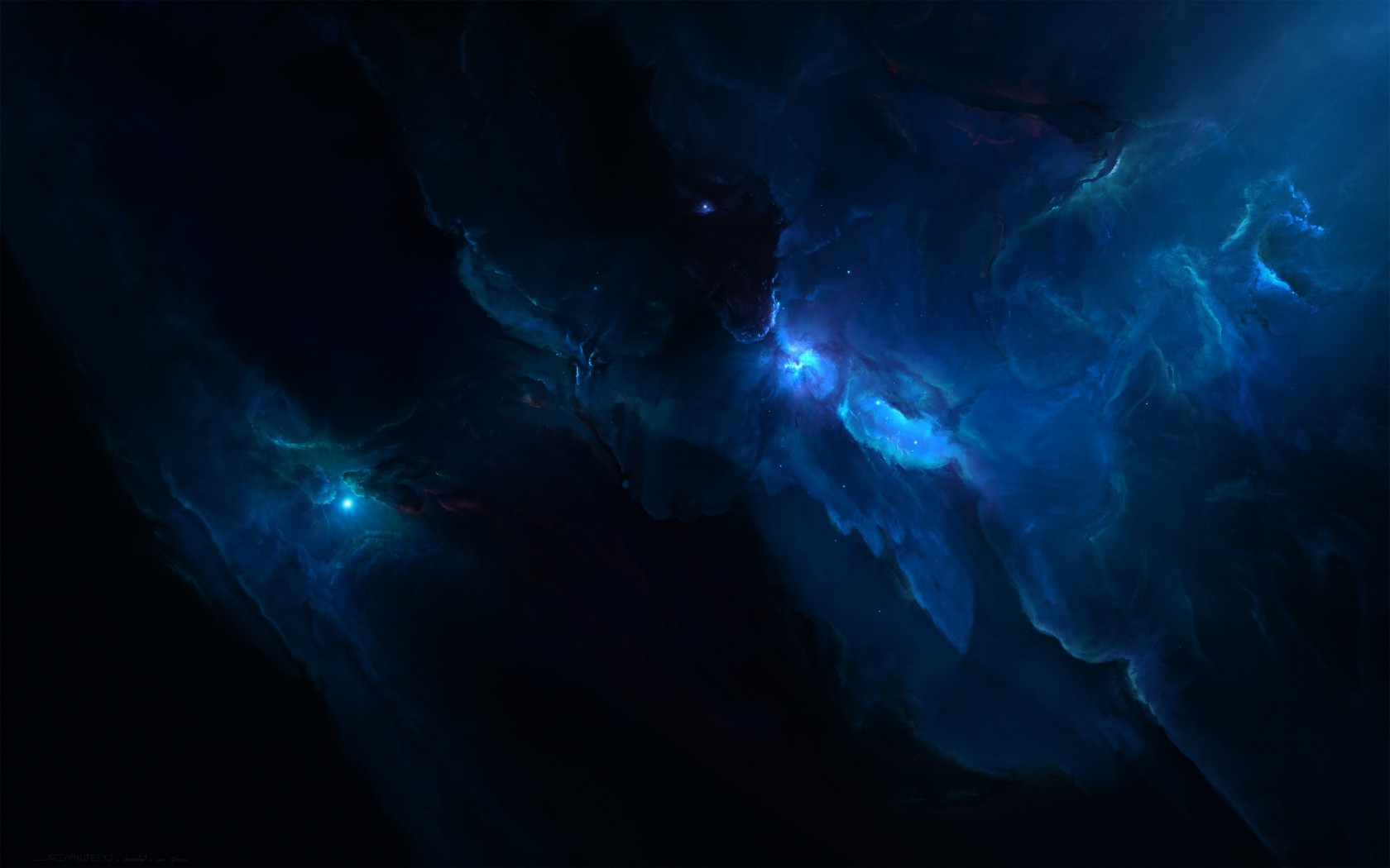 Atlantis Labyrinth Nebula Wallpaper for Desktop 1680x1050