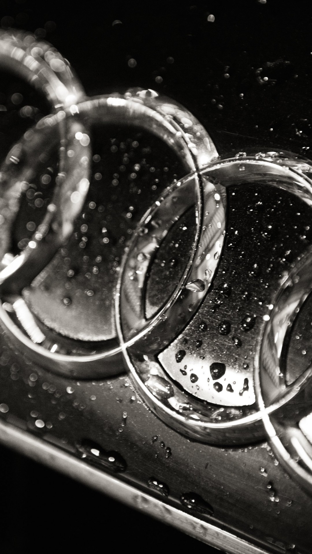 Audi Logo in Black & White Wallpaper for SONY Xperia Z2