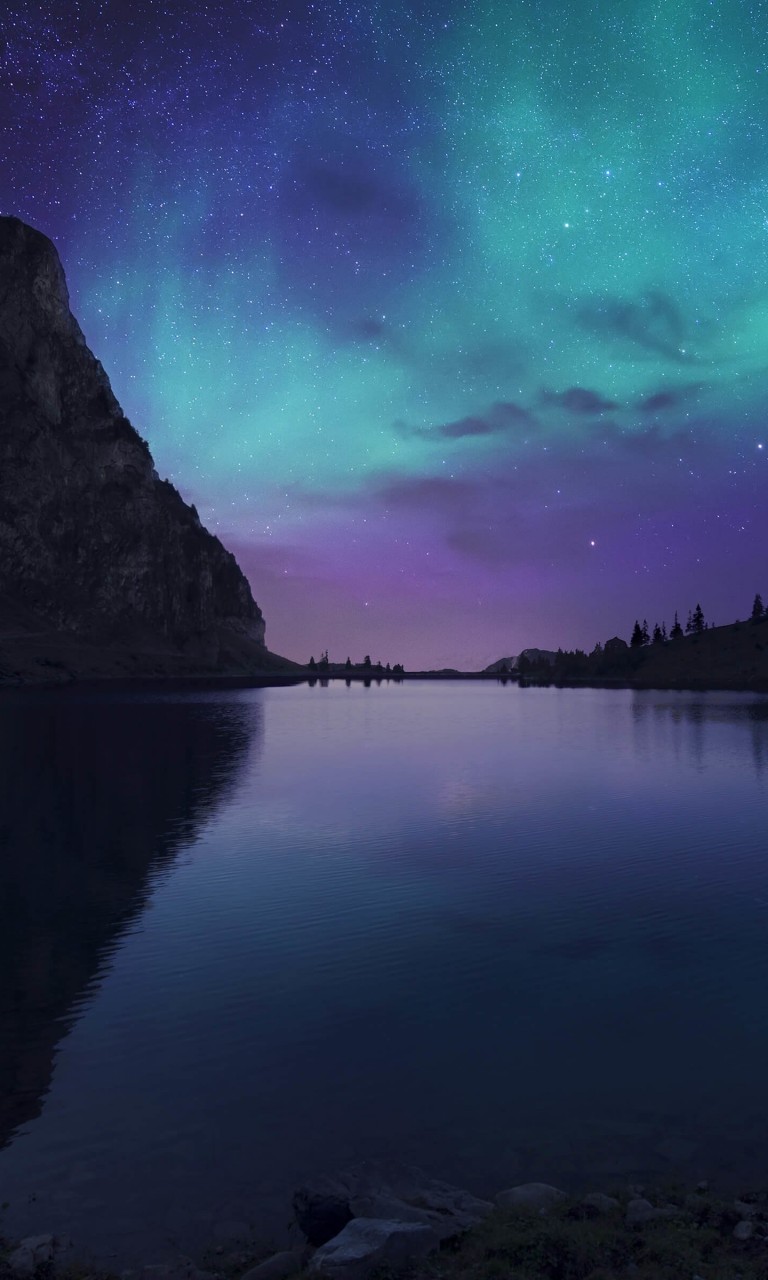 Aurora Over Bannalpsee - Switzerland Wallpaper for Google Nexus 4