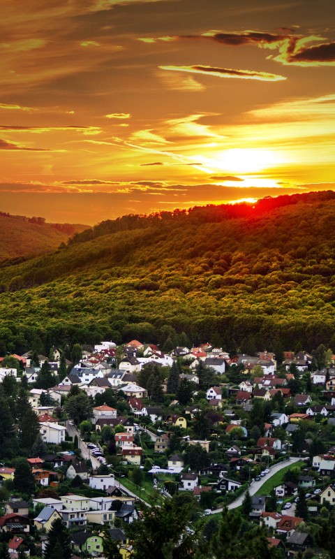 Austrian Sunset Wallpaper for SAMSUNG Galaxy S3 Mini