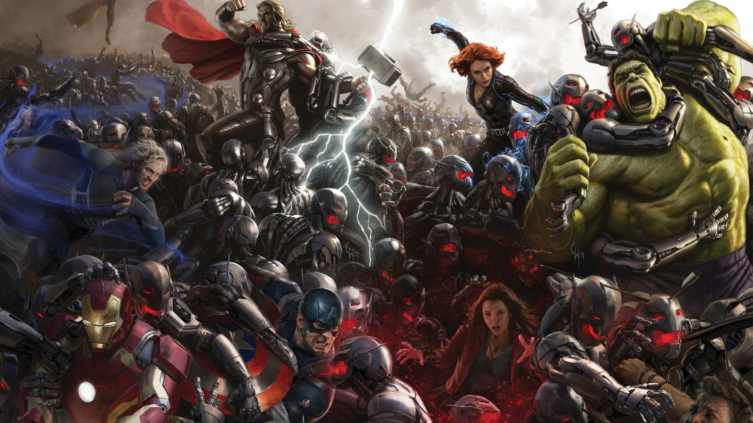 Avengers Age Of Ultron Concept Art Wallpaper for Desktop 2560x1440