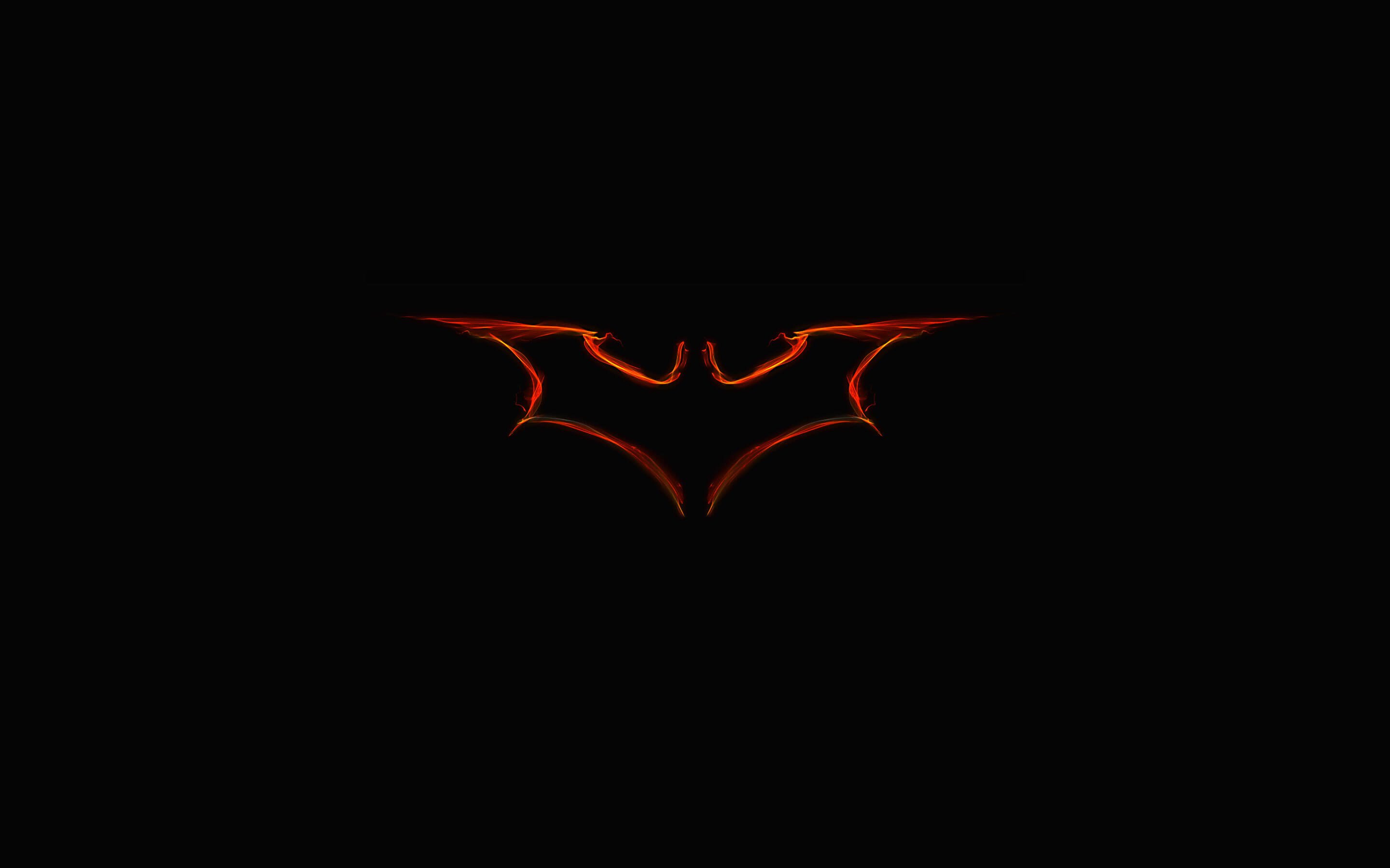 Batman Light Painting Logo Wallpaper for Desktop 2880x1800