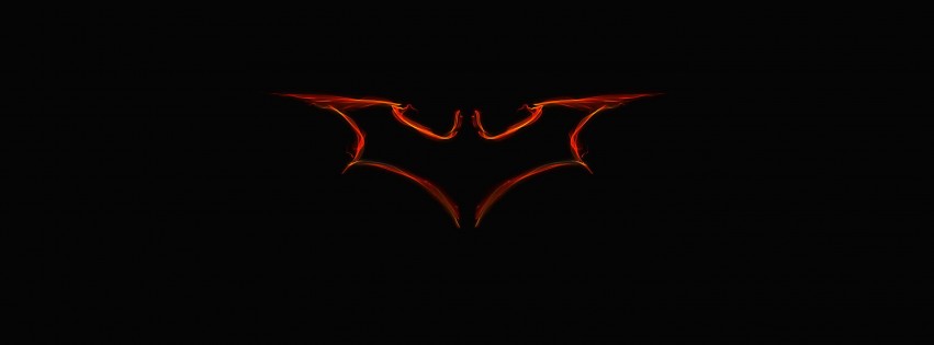 Batman Light Painting Logo Wallpaper for Social Media Facebook Cover