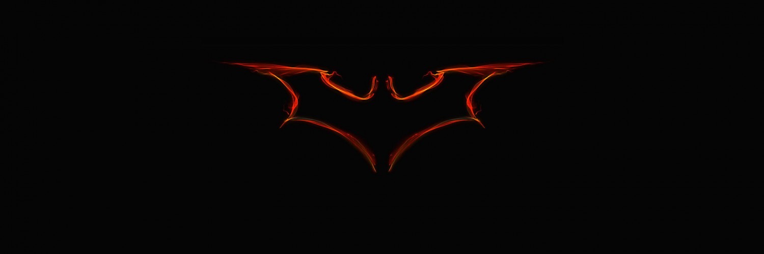 Batman Light Painting Logo Wallpaper for Social Media Twitter Header