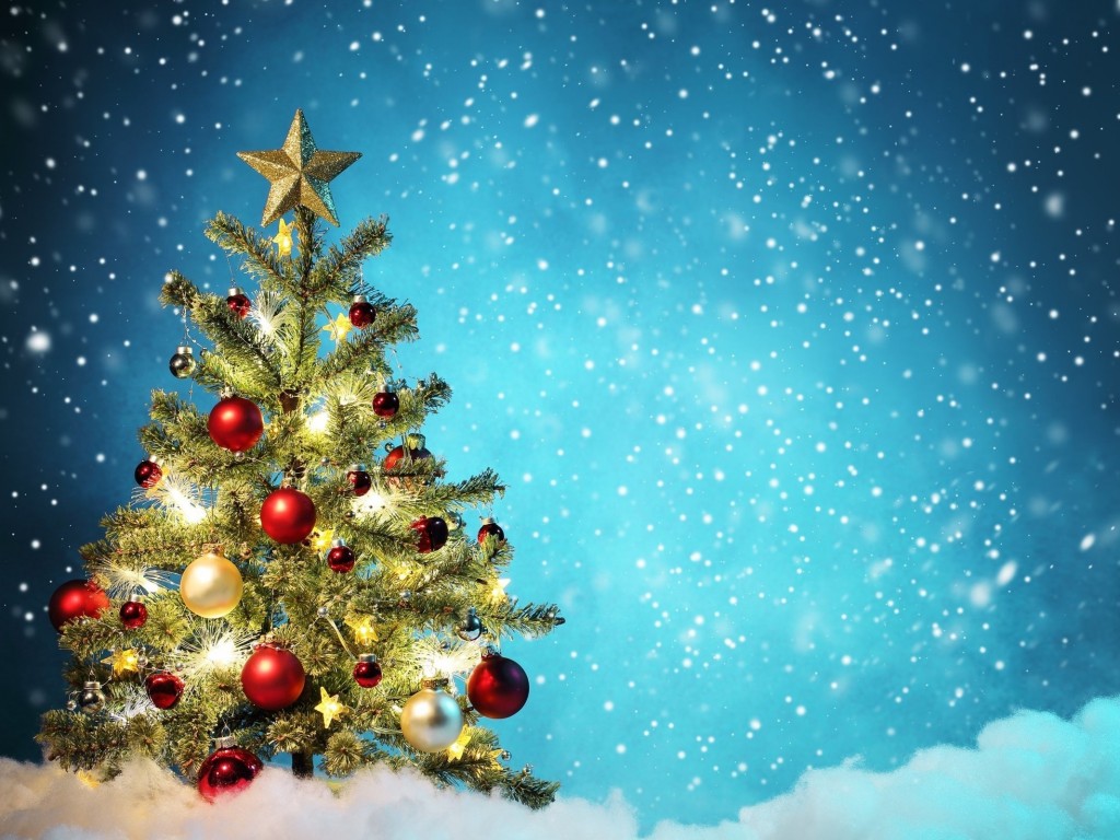 Beautiful Christmas Tree Wallpaper for Desktop 1024x768