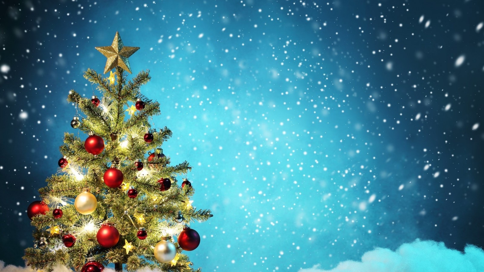 Beautiful Christmas Tree Wallpaper for Desktop 1600x900
