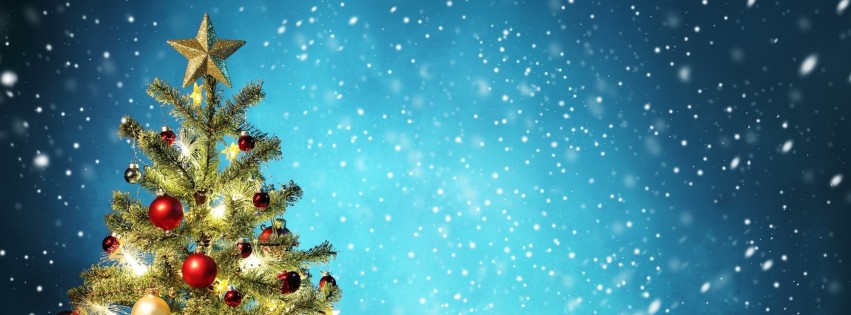Beautiful Christmas Tree Wallpaper for Social Media Facebook Cover