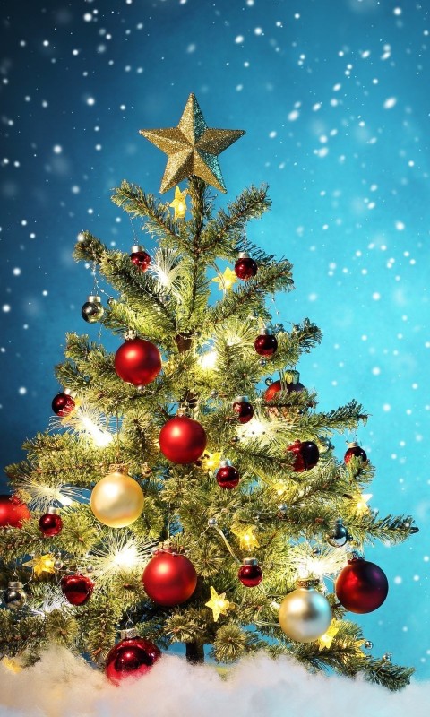 Beautiful Christmas Tree Wallpaper for SAMSUNG Galaxy S3 Mini