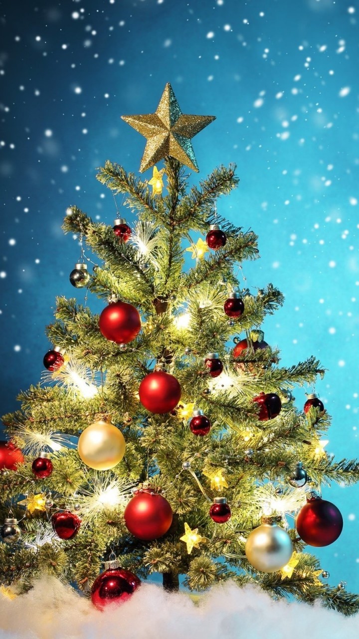Beautiful Christmas Tree Wallpaper for SAMSUNG Galaxy S5 Mini