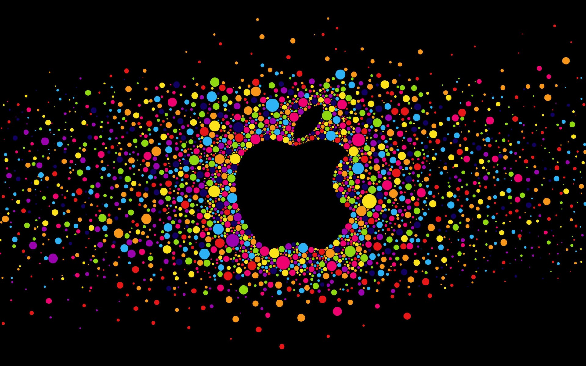 Black Apple Logo Particles Wallpaper for Desktop 1920x1200