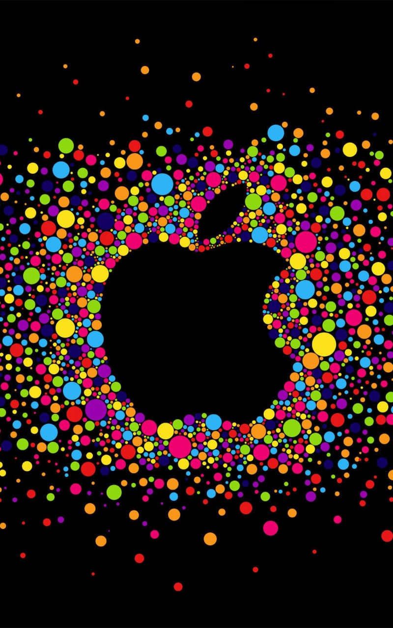 Black Apple Logo Particles Wallpaper for Amazon Kindle Fire HD