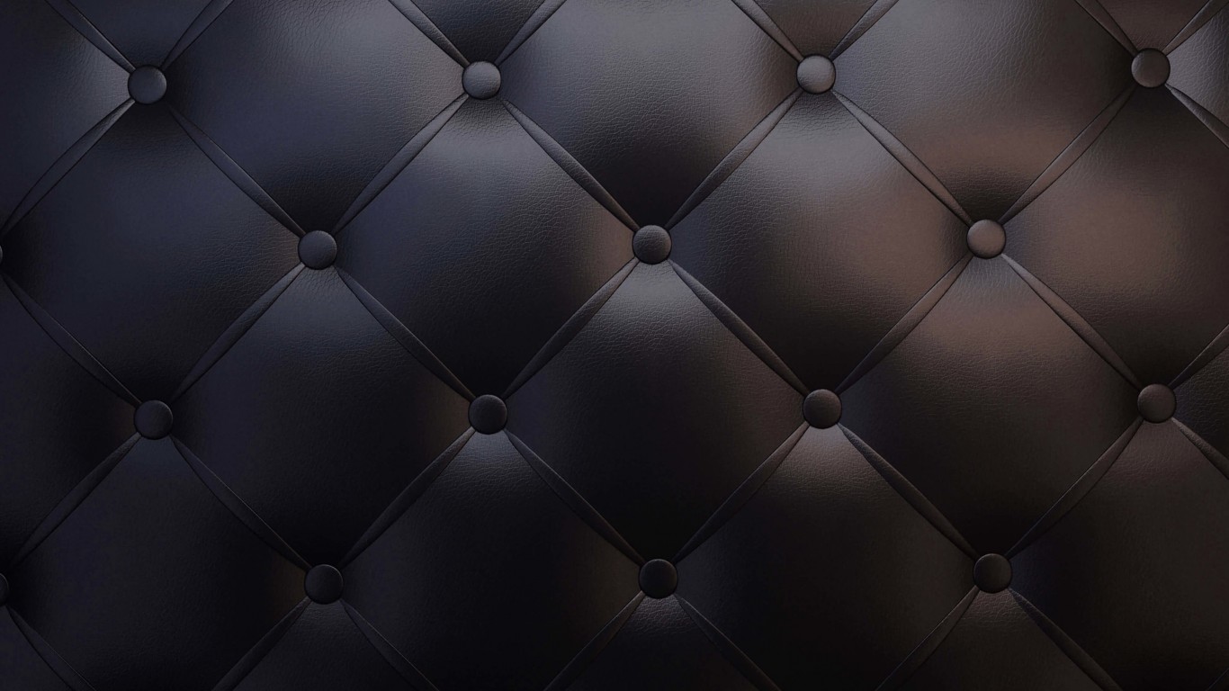 Black Leather Vintage Sofa Wallpaper for Desktop 1366x768