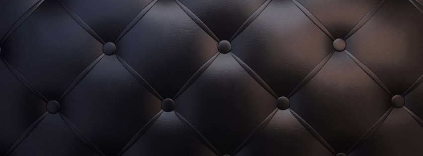 Black Leather Vintage Sofa Wallpaper for Social Media Facebook Cover
