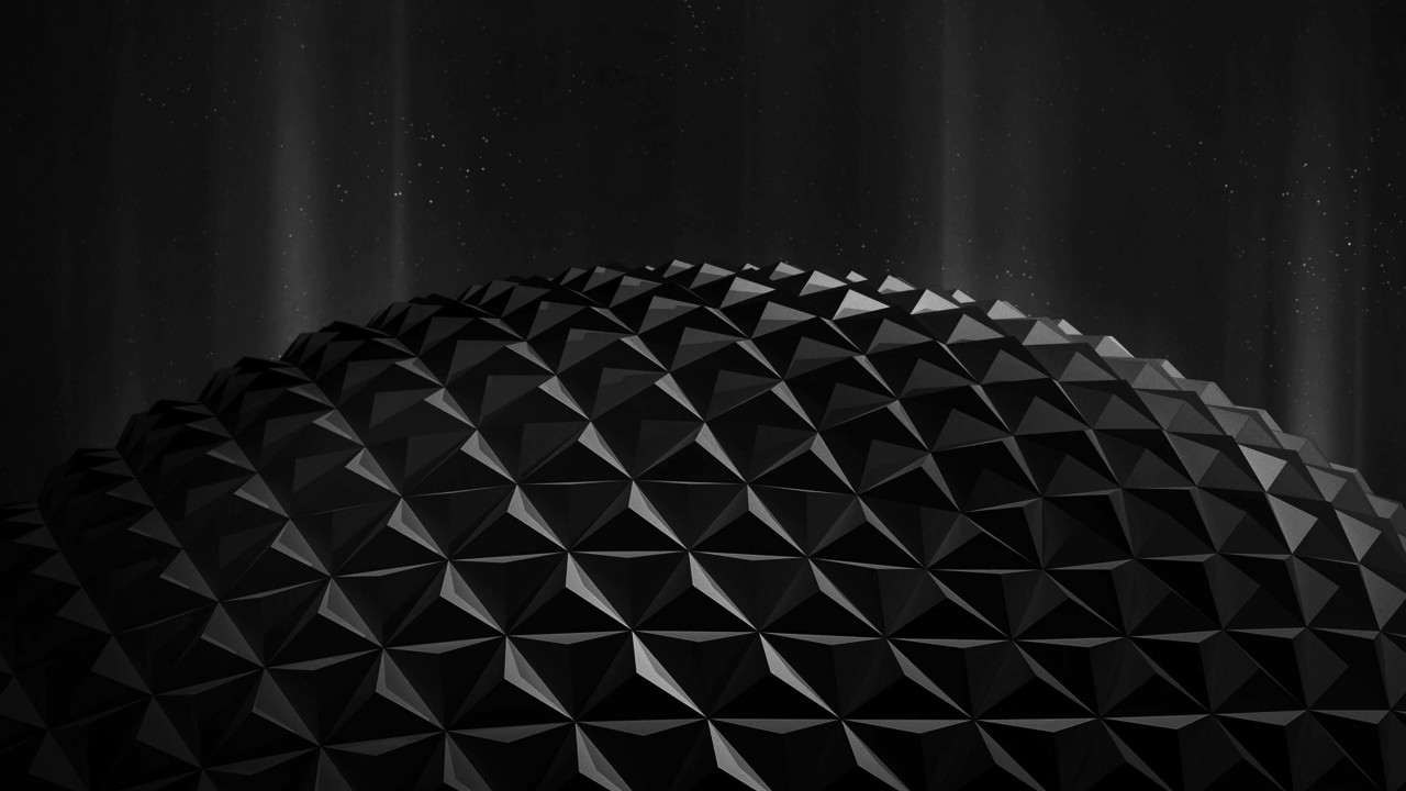Black Polygon Planet Wallpaper for Desktop 1280x720