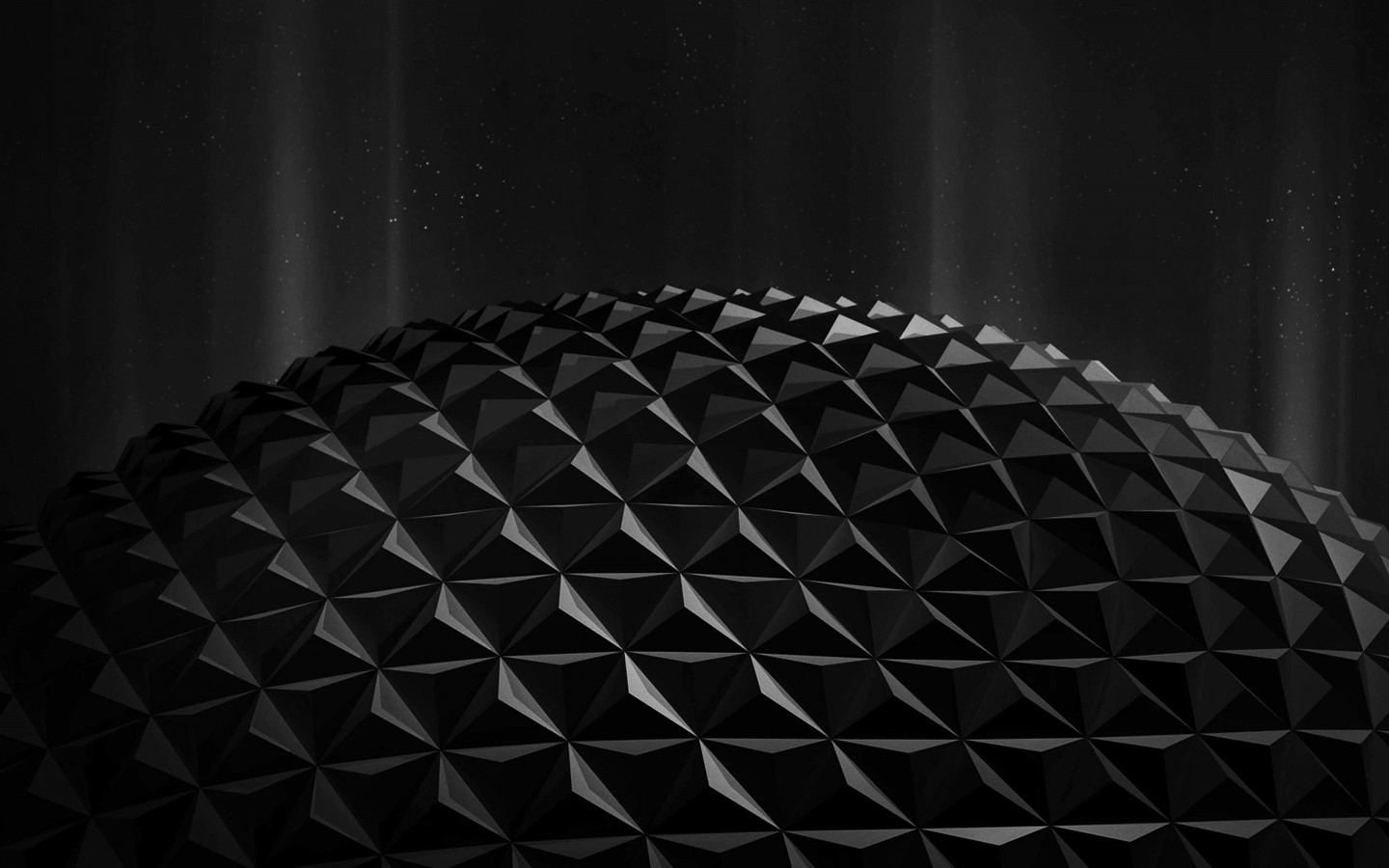 Black Polygon Planet Wallpaper for Desktop 1440x900