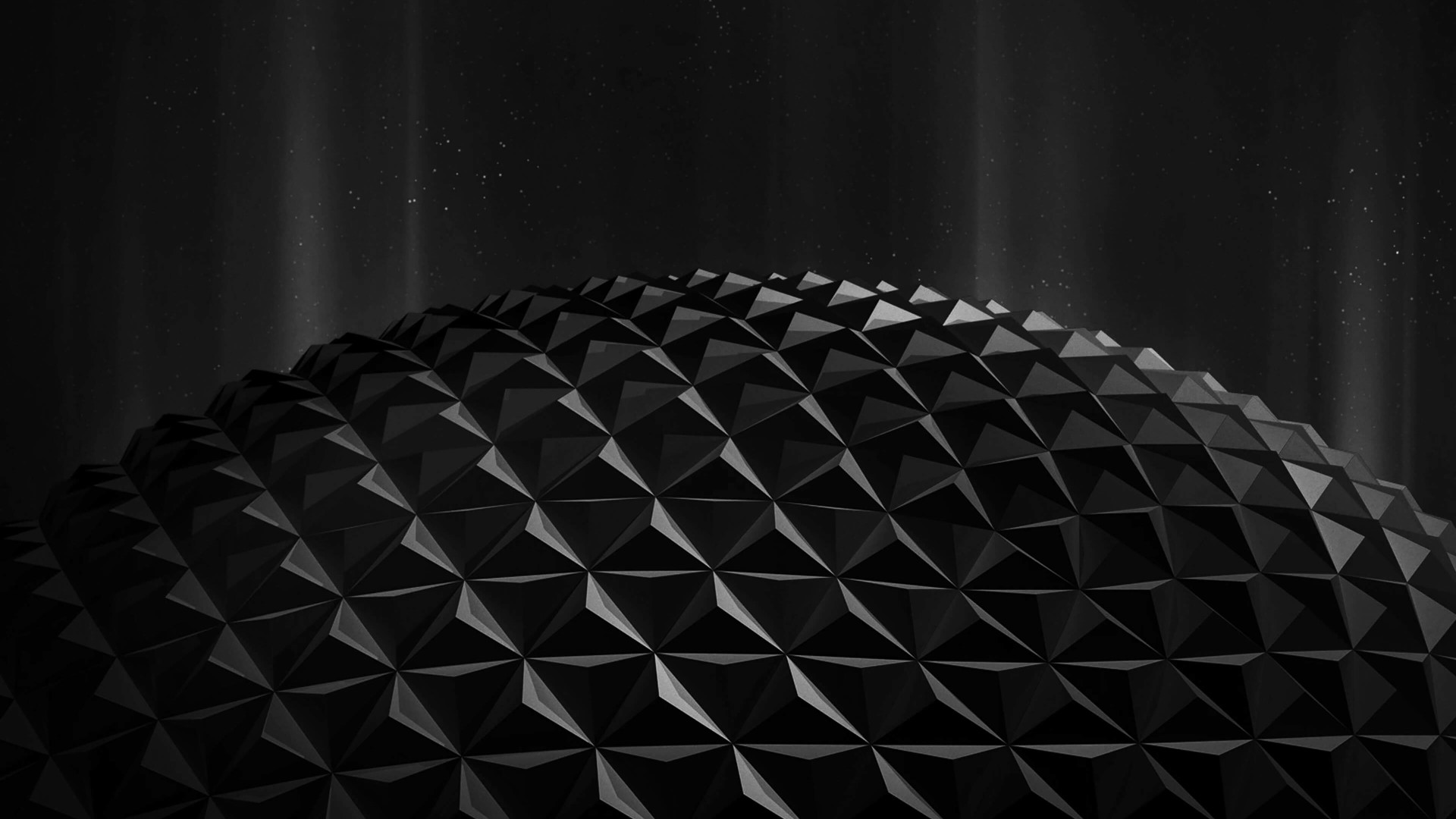 Black Polygon Planet Wallpaper for Desktop 1920x1080