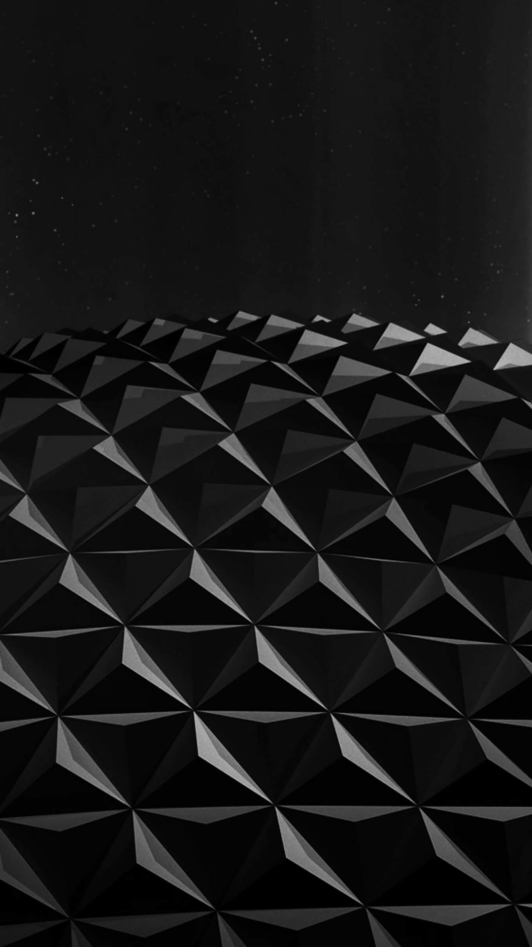 Black Polygon Planet Wallpaper for Google Nexus 5X