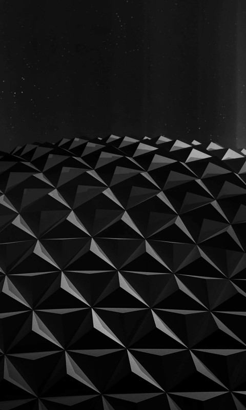Black Polygon Planet Wallpaper for HTC Desire HD