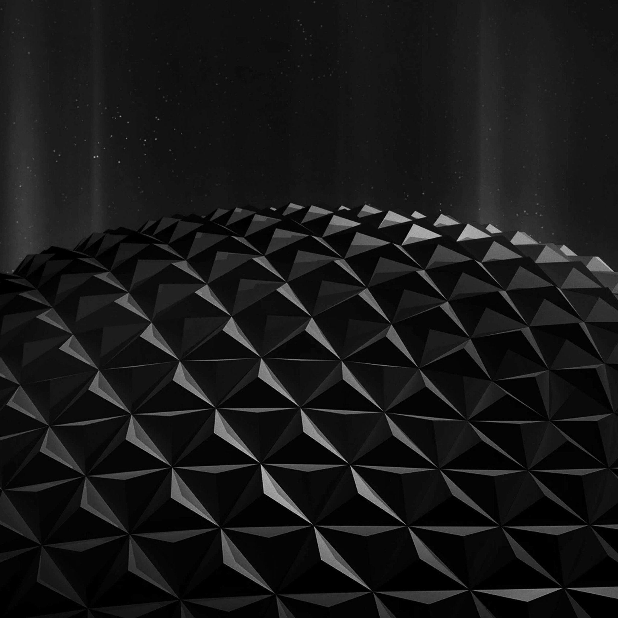 Black Polygon Planet Wallpaper for Google Nexus 9