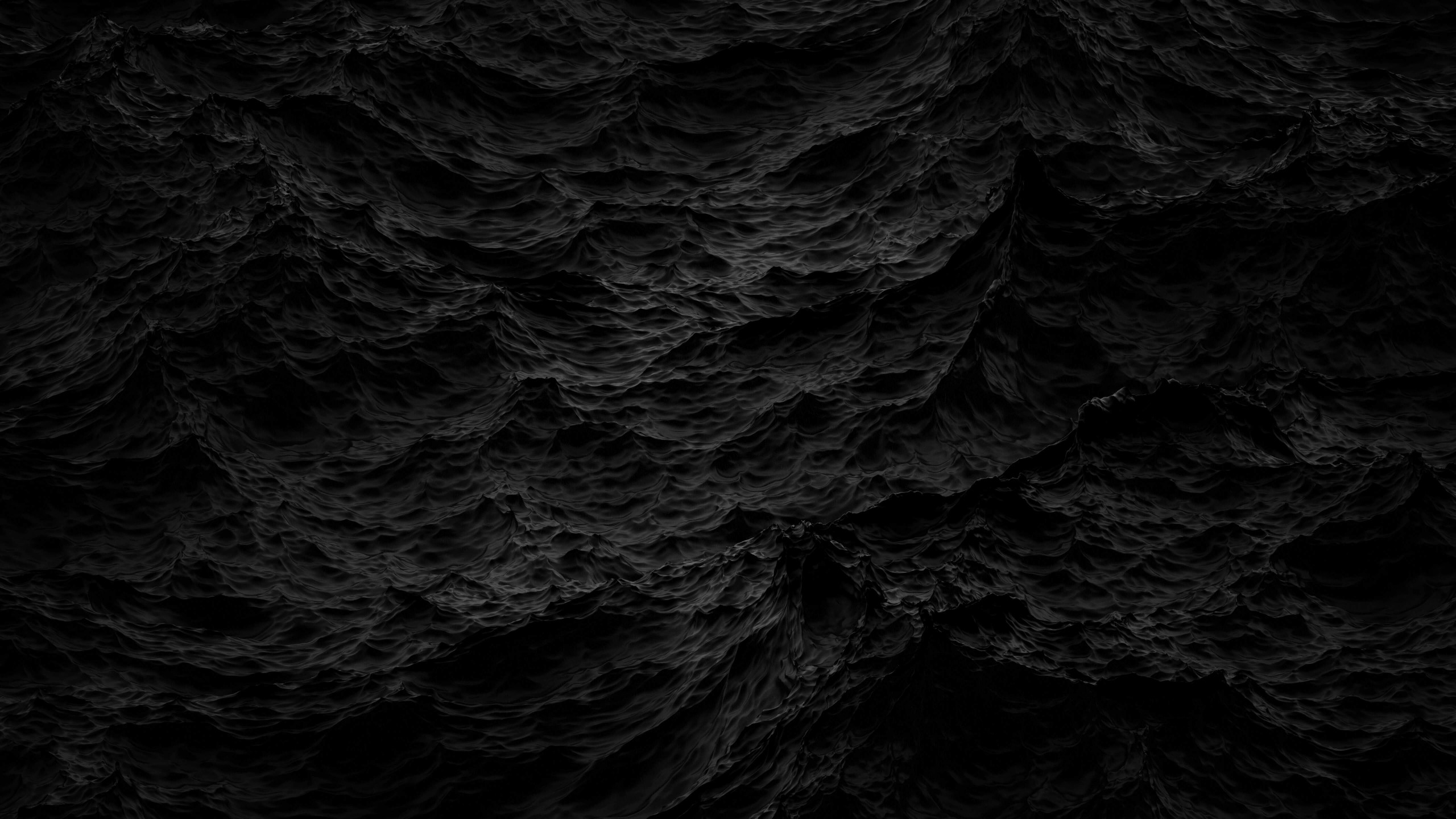Black Waves Wallpaper for Desktop 2560x1440