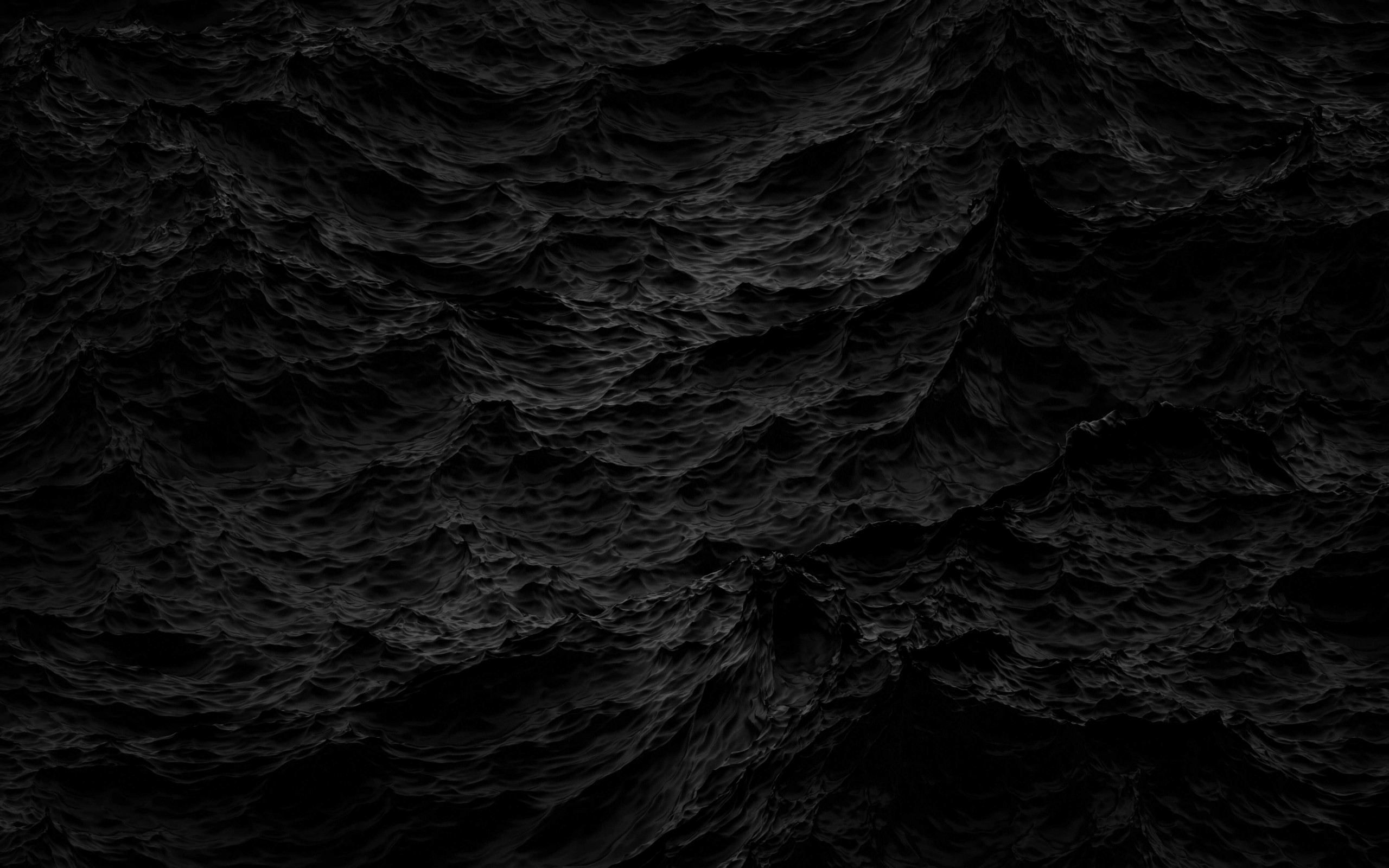 Black Waves Wallpaper for Desktop 2560x1600