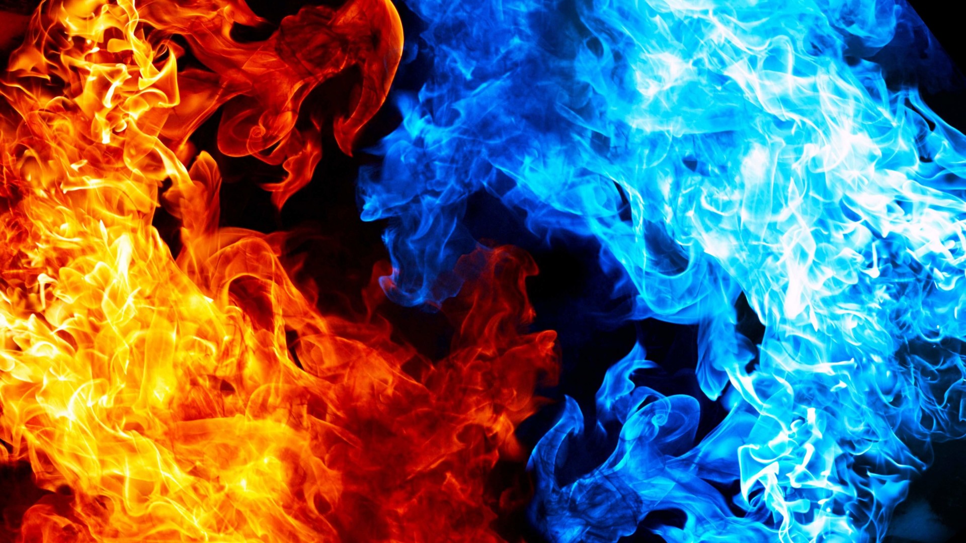 Blue And Red Fire Wallpaper for Desktop 1920x1080