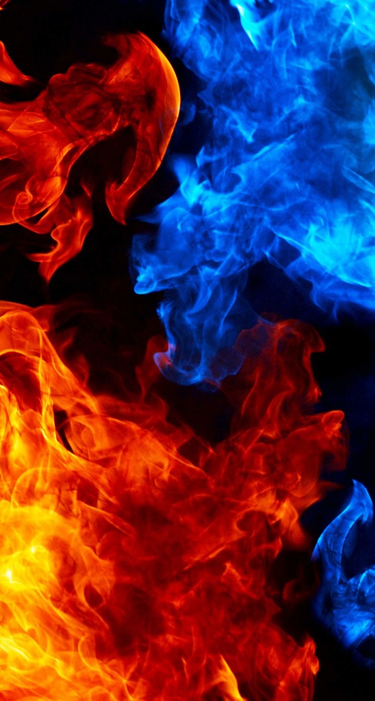 Blue And Red Fire Wallpaper for Apple iPhone 5 / 5s