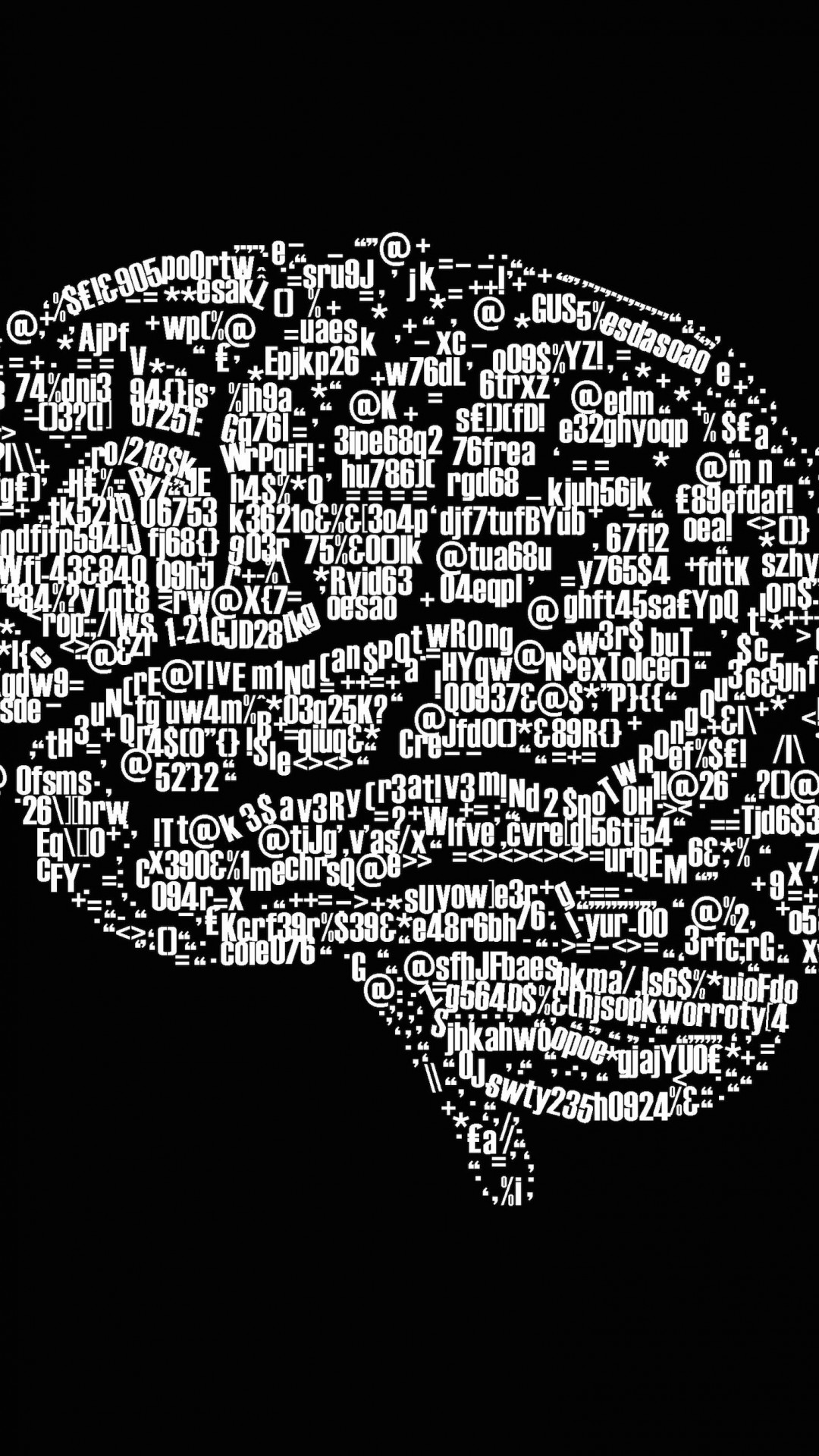 Brain Illustration Typography Wallpaper for LG G2