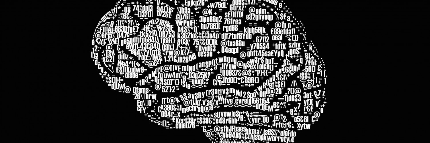 Brain Illustration Typography Wallpaper for Social Media Twitter Header