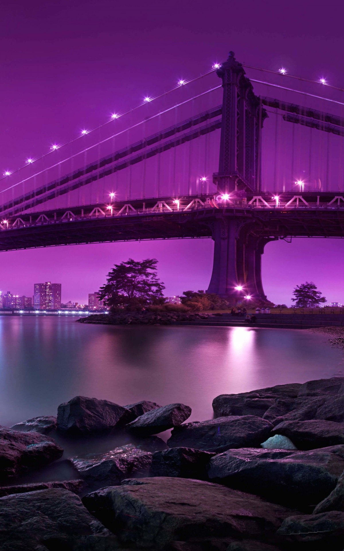 Brooklyn Bridge by night Wallpaper for Amazon Kindle Fire HDX