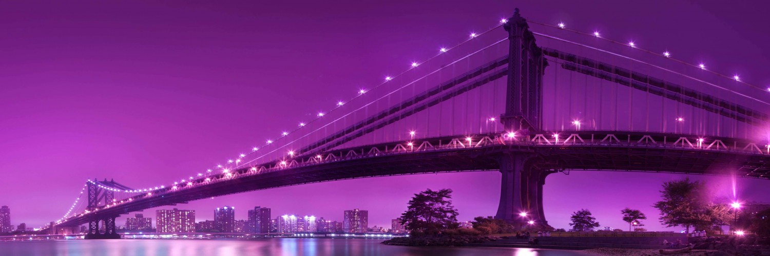 Brooklyn Bridge by night Wallpaper for Social Media Twitter Header