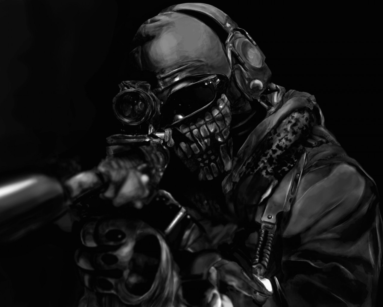 Call of Duty Ghost Masked Warrior Wallpaper for Desktop 1280x1024
