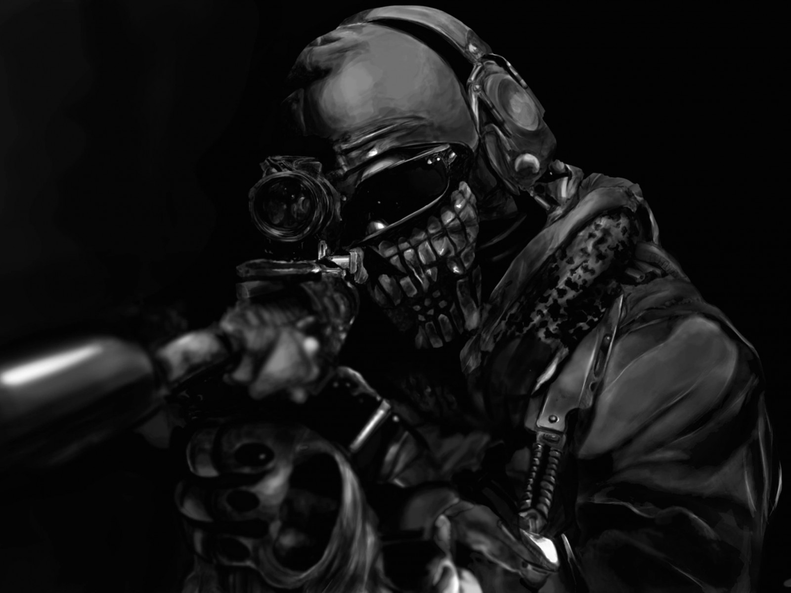 Call of Duty Ghost Masked Warrior Wallpaper for Desktop 1600x1200