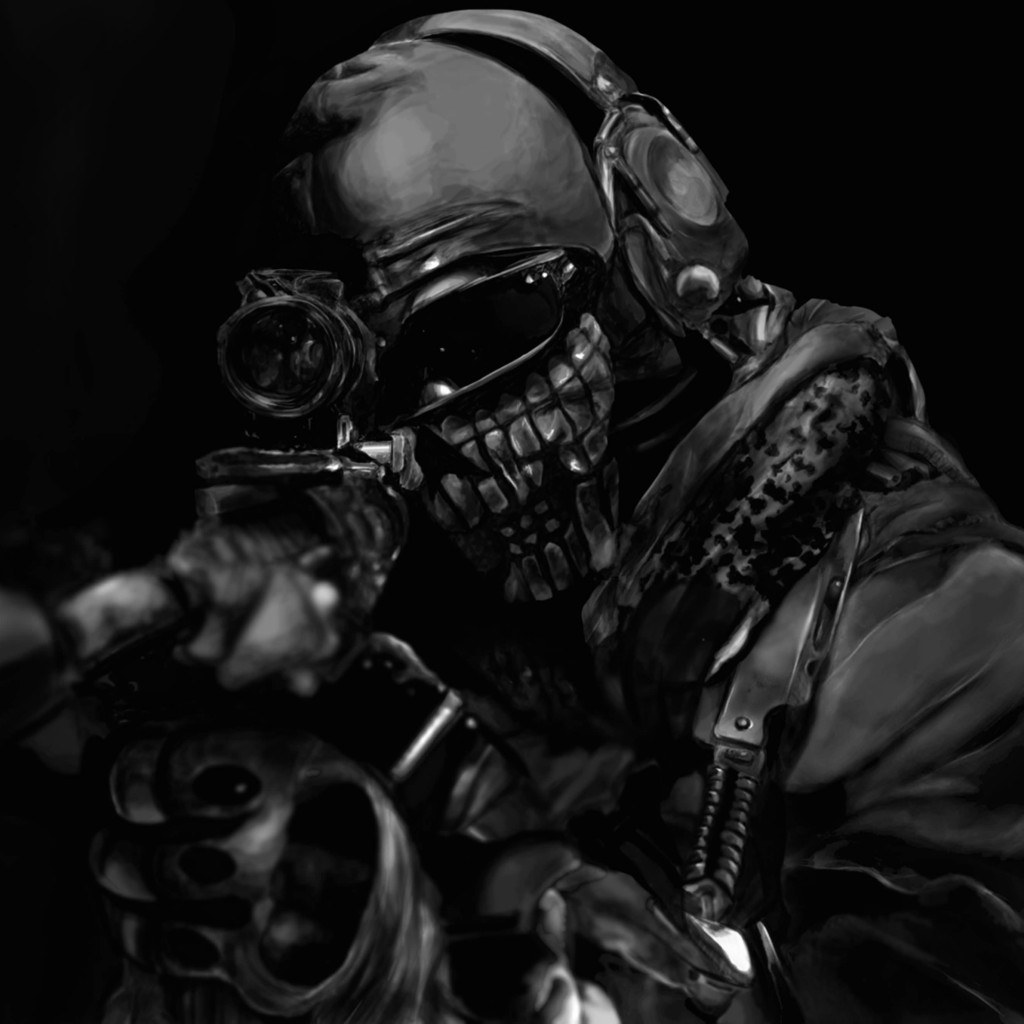 Call of Duty Ghost Masked Warrior Wallpaper for Apple iPad 2
