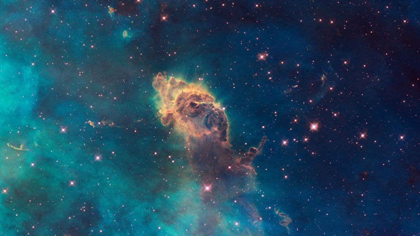 Carina Nebula Pillar Wallpaper for Desktop 1366x768
