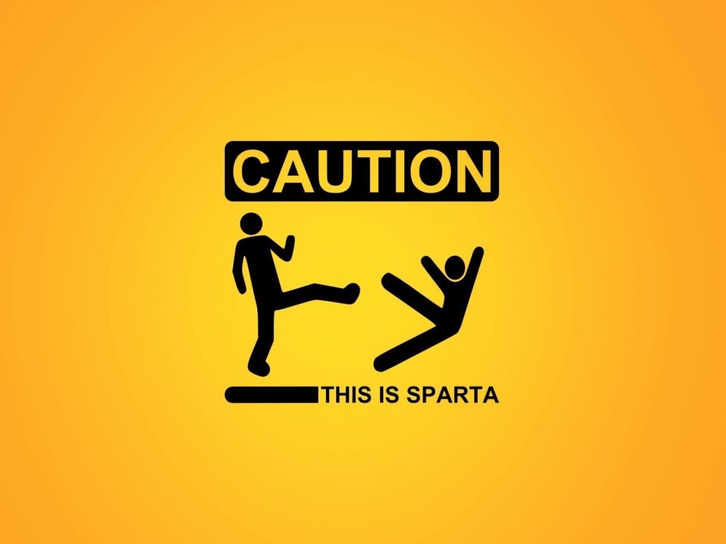 Caution: This Is Sparta! Wallpaper for Desktop 1024x768