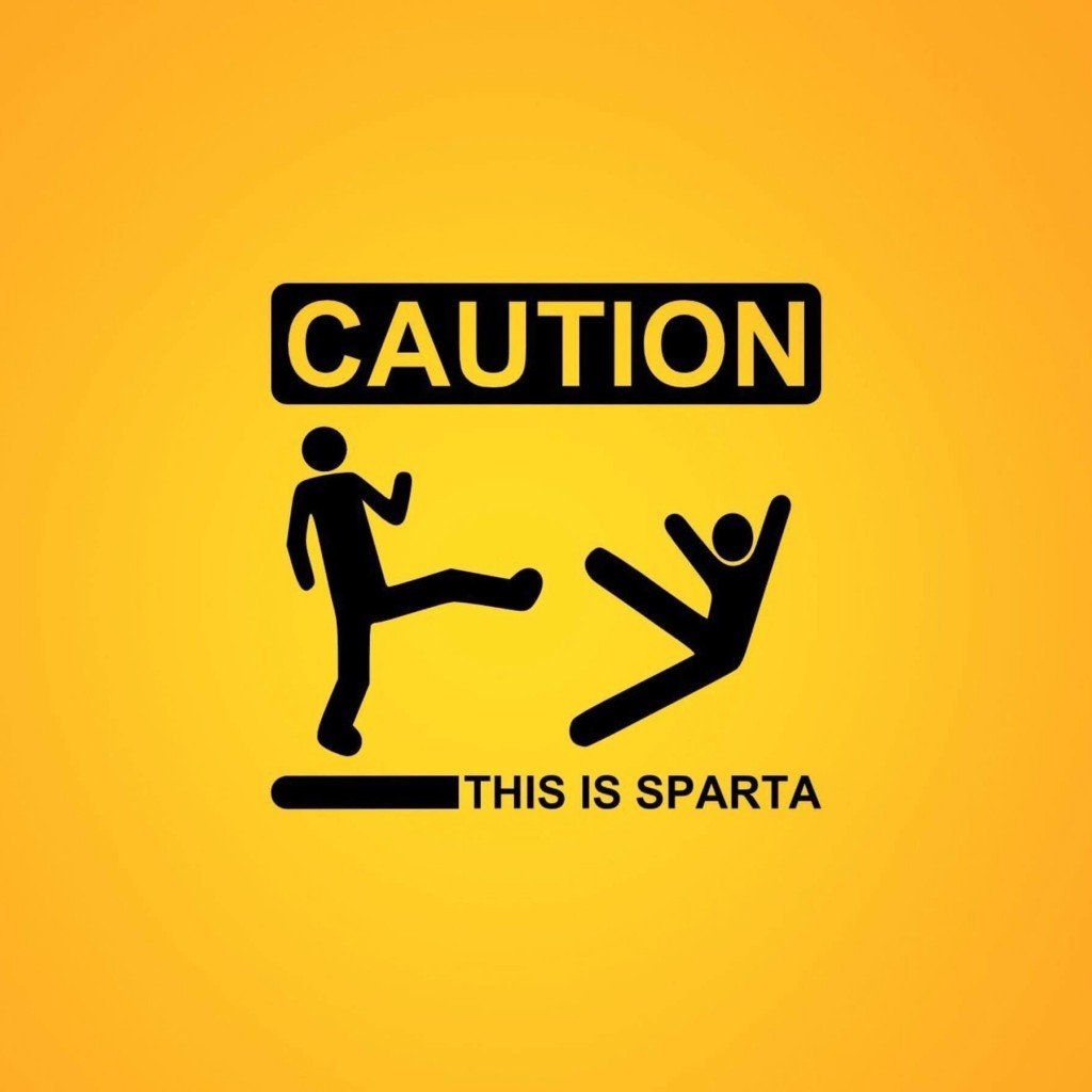 Caution: This Is Sparta! Wallpaper for Apple iPad 2