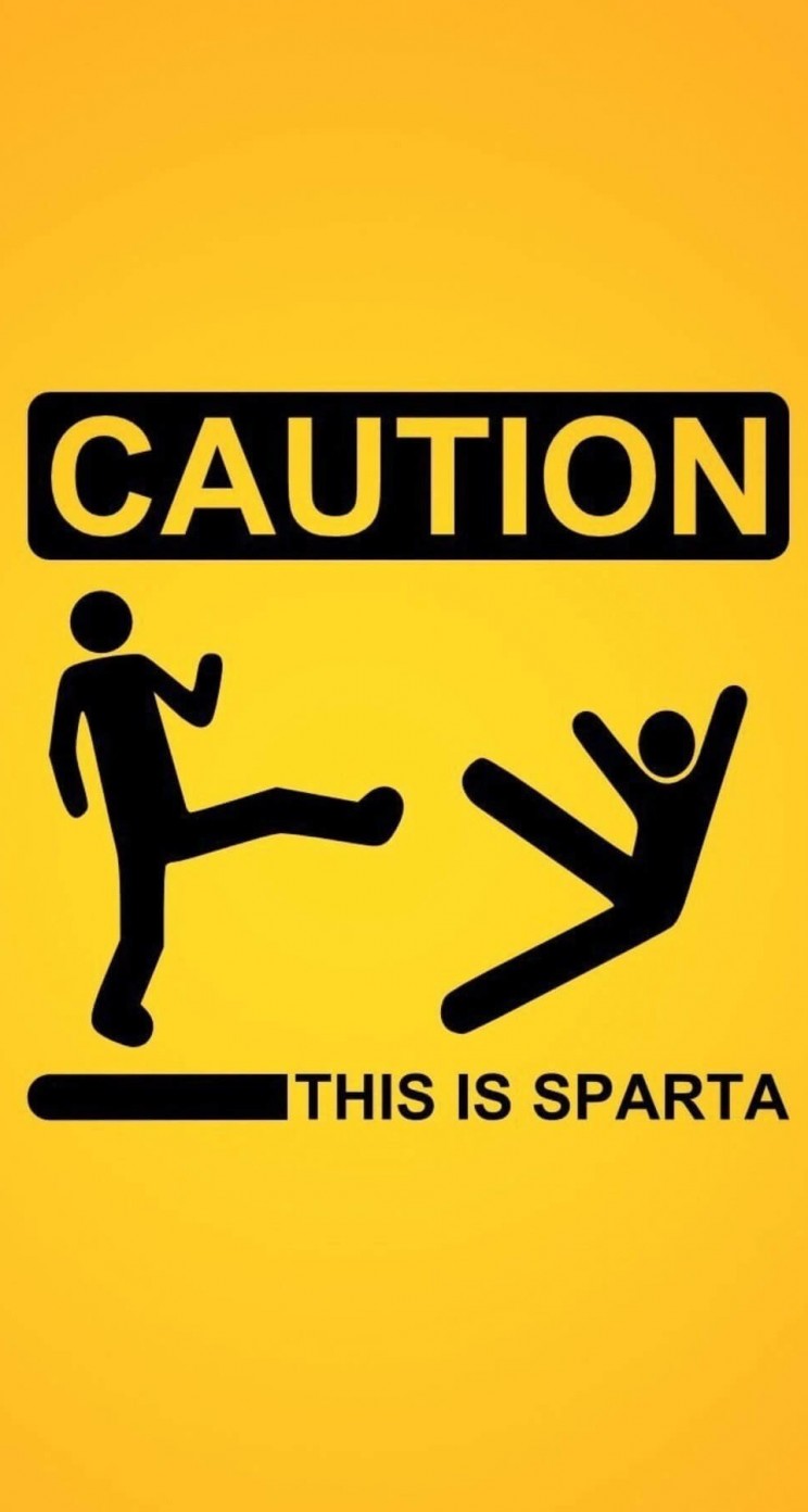 Caution: This Is Sparta! Wallpaper for Apple iPhone 5 / 5s