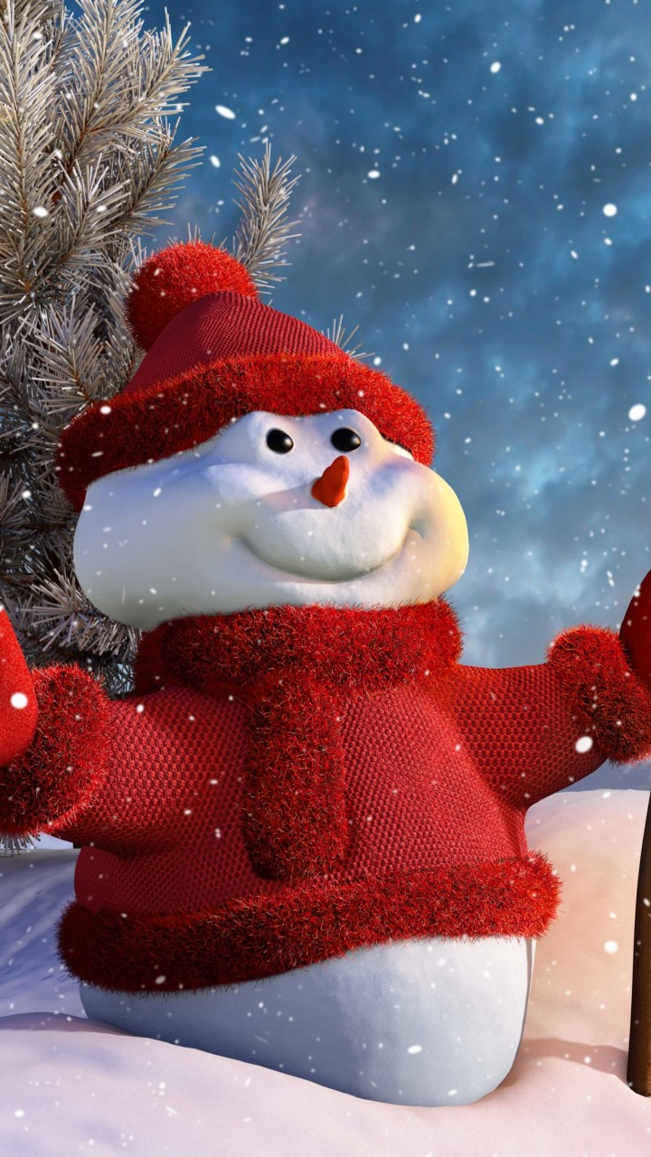 Christmas Snowman Wallpaper for SAMSUNG Galaxy S5 Mini