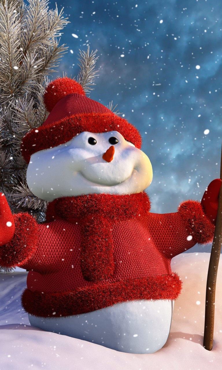 Christmas Snowman Wallpaper for LG Optimus G