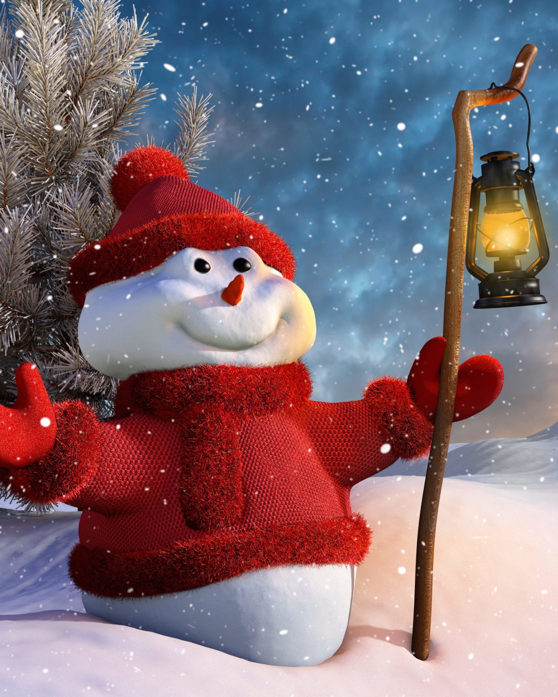 Christmas Snowman Wallpaper for Google Nexus 7