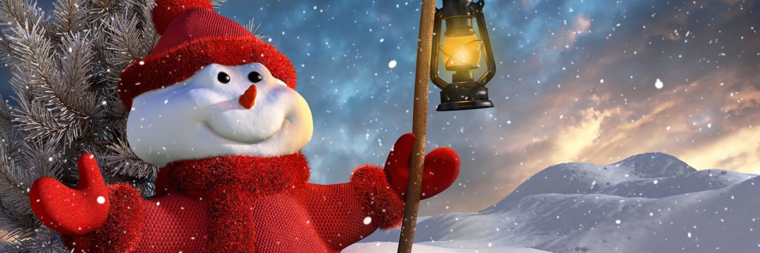 Christmas Snowman Wallpaper for Social Media Twitter Header
