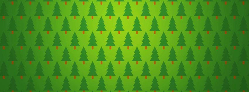 Christmas Tree Pattern Wallpaper for Social Media Facebook Cover