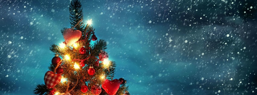 Christmas Tree Wallpaper for Social Media Facebook Cover