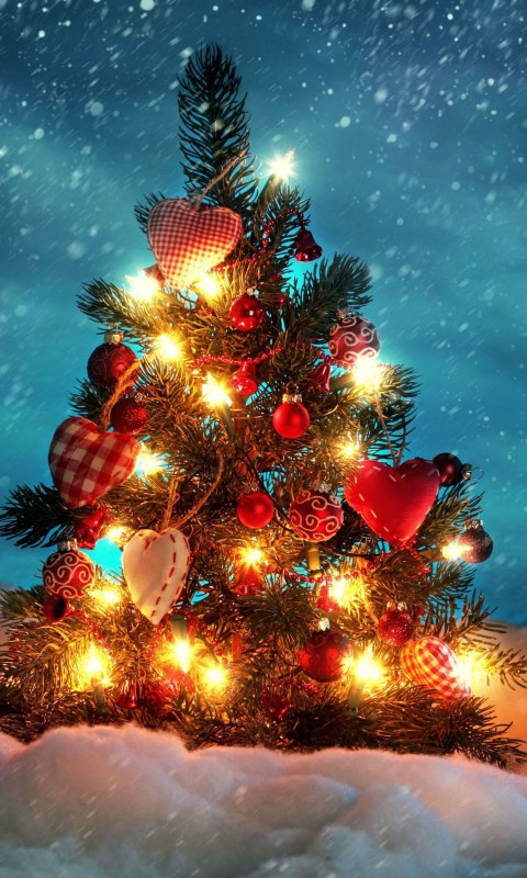Christmas Tree Wallpaper for SAMSUNG Galaxy S3 Mini