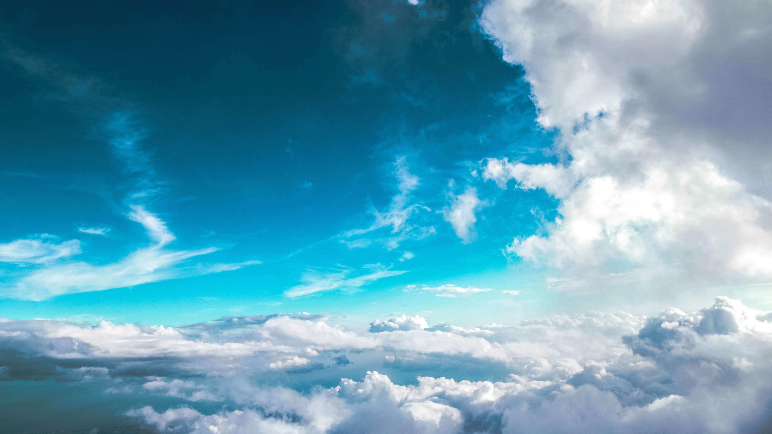 Cloudy Blue Sky Wallpaper for Desktop 2560x1440