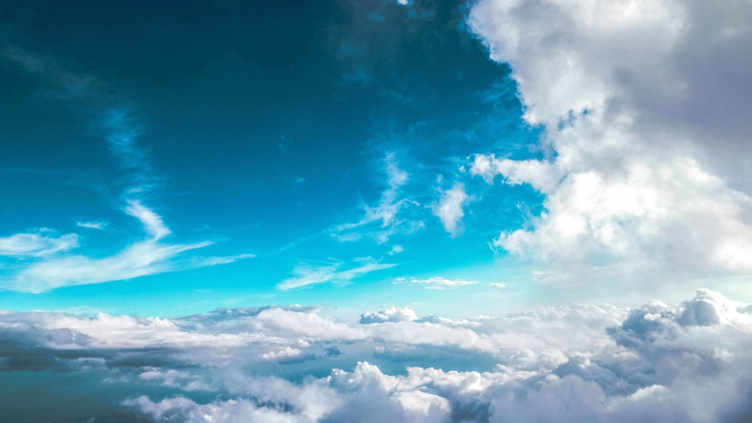 Cloudy Blue Sky Wallpaper for Social Media Google Plus Cover