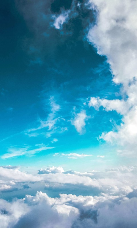 Cloudy Blue Sky Wallpaper for HTC Desire HD